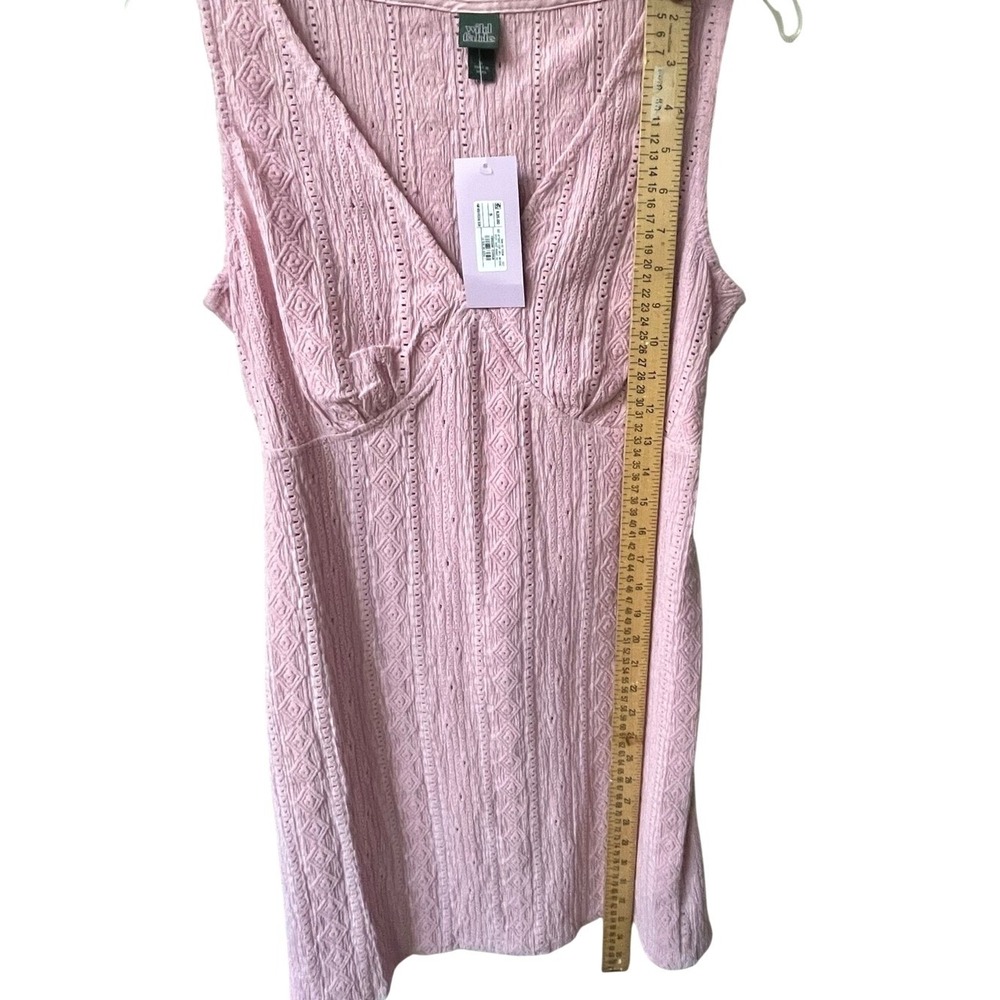 Wild Fable Sleeveless V Neck Knit Mini Dress Women Small Blush Pink Textured NWT - Picture 13 of 13